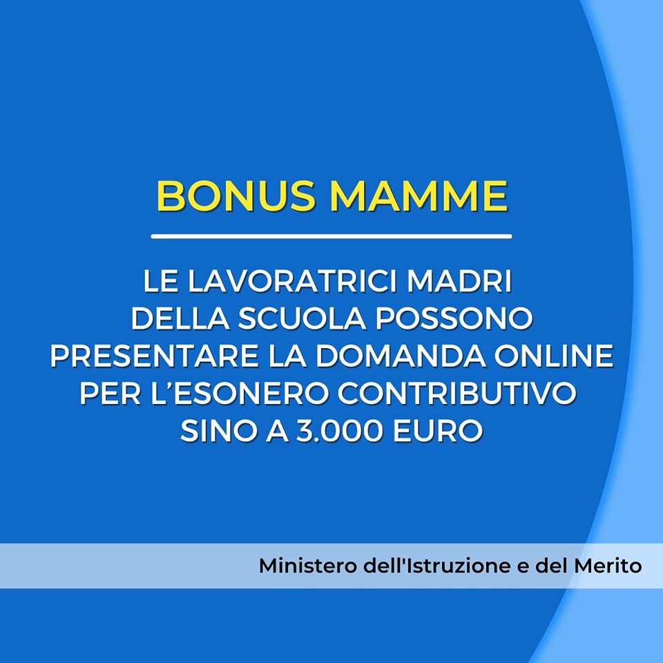 Le lavoratrici madri della scuola possono presentare domanda online per l’esonero contributivo sino a 3.000 euro