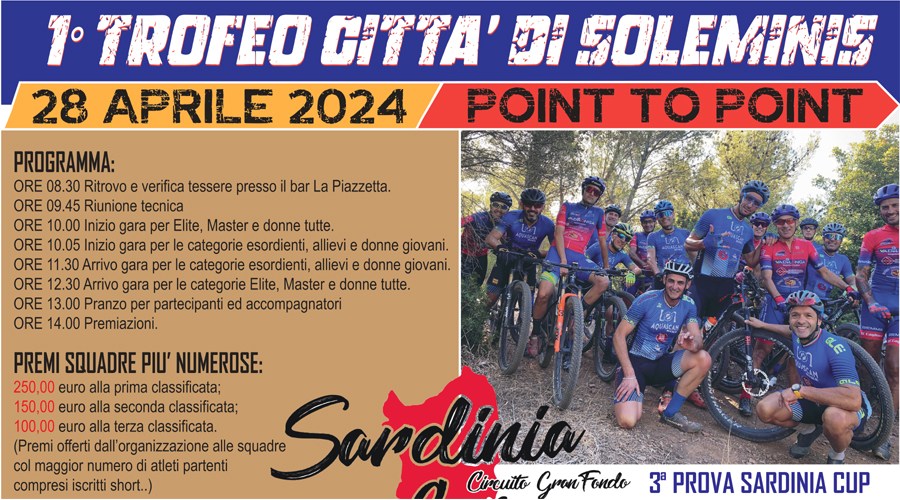 28 Aprile 2024 – Importante evento ciclistico nel Parteolla con il  “1° Trofeo Città di Soleminis”