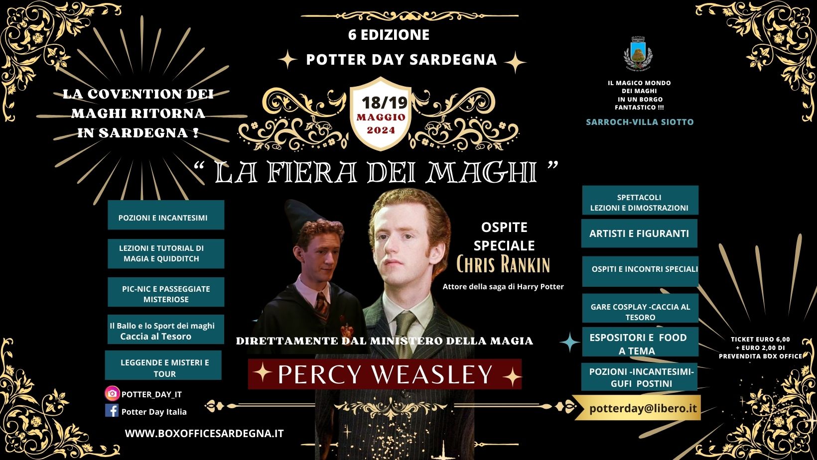 Sarroch. Potter Day Italia  – 18/19 maggio – Il magico ritorno della Fiera dei Maghi